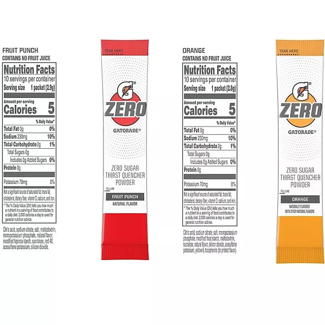 Gatorade G Zero Powder Variety Pack - 40 count - Gatorade Powder Packets - Gatorade Zero Powder Packets - Gatorade Powder Zero - Gatorade Zero Sugar - Gatorade Powder Mix Variety - Gatorade Sugar-Free Hydration with Essential Electrolytes