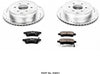 K4621 Rear Z23 Carbon Fiber Brake Pads with Drilled & Slotted Brake Rotors Kit