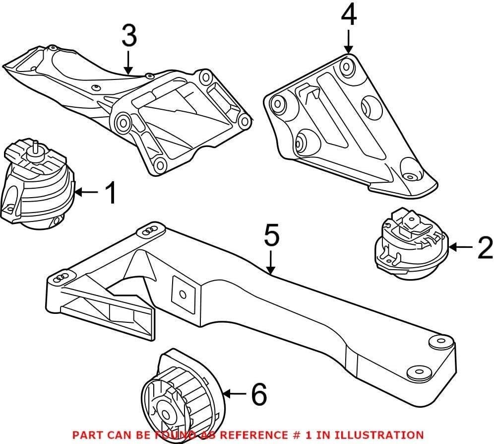 Genuine OEM Passenger Right Engine Motor Mount for BMW E60 E61 525I 525Xi 528I 528Xi 530I 530Xi 2006-2008 3.0L L6 Natural Asp