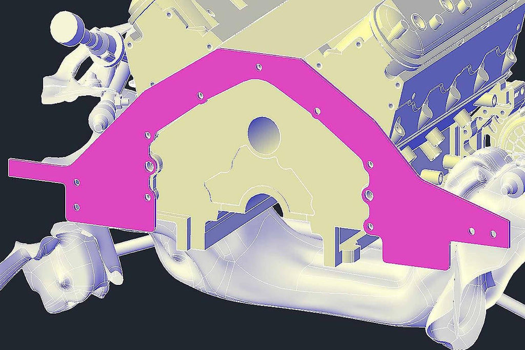 LS Mid Engine Plate Compatible with 1978-88 G-Body Motor Mount LS1 LS3 LSX Aluminum Swap Mount Pre Cut 551817-GBDY