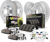 K15262DK-26 Front and Rear Z26 Carbon Fiber Brake Pads with Drilled & Slotted Brake Drums Kit