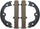 Professional 17783B Bonded Rear Drum In-Hat Parking Brake Shoe Set