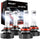 2 PCS H11/H9/H8 Lo Beam and 2 PCS 9005/HB3 Hi Beam LED Bulbs Combo Kit with 120W 6000K Cool White, Plug and Play, Pack of 4