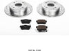 K1244 Rear Z23 Carbon Fiber Brake Pads with Drilled & Slotted Brake Rotors Kit