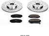K2292 Front Z23 Carbon Fiber Brake Pads with Drilled & Slotted Brake Rotors Kit