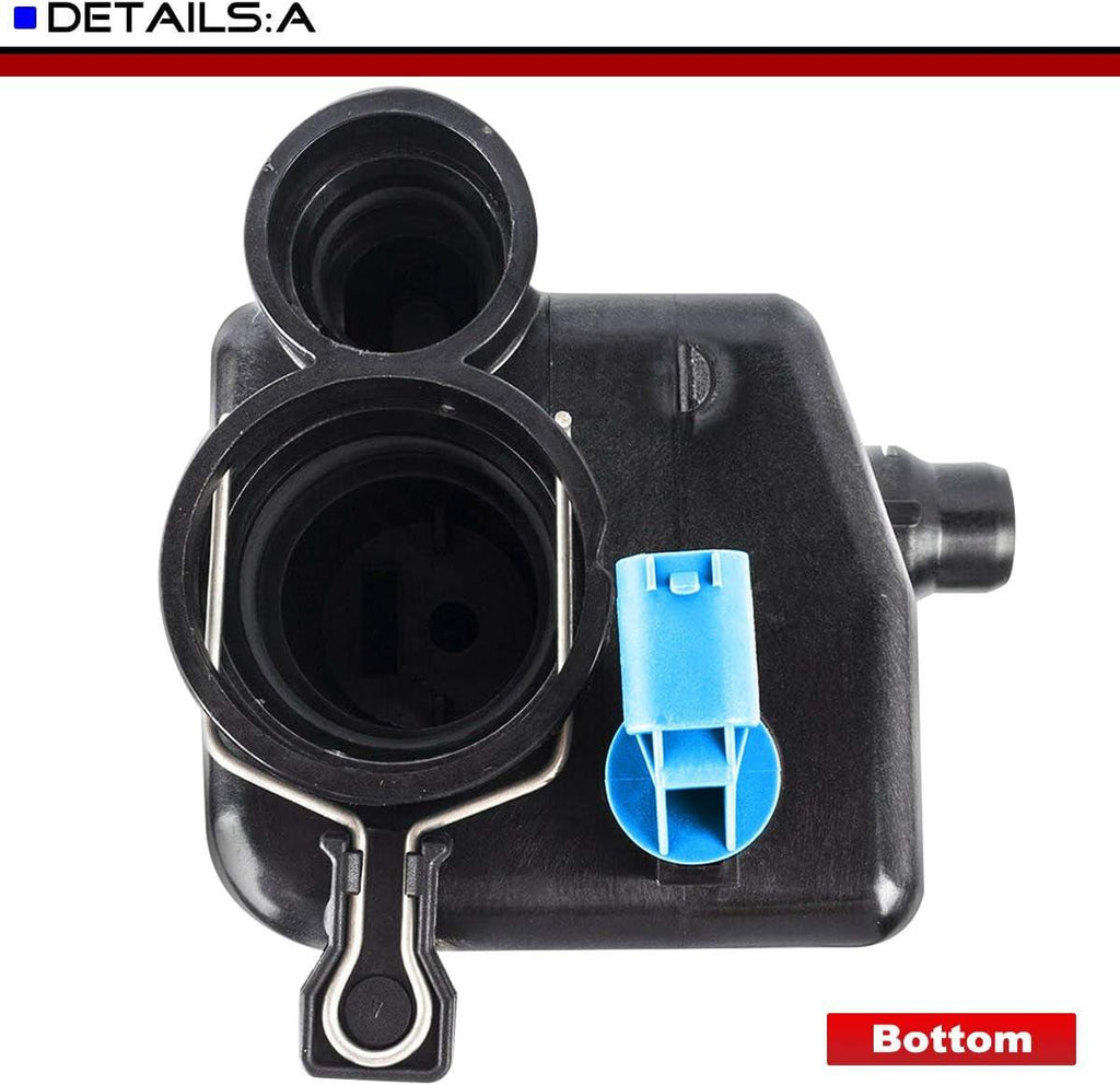A-Premium Engine Coolant Overflow Recovery Reservoir Tank [With Sensor & Cap] Compatible with BMW [E46] 320I 323I 323Ci 325I 325Ci 325Xi 328I 328Ci 330I 330Ci 330Xi 1999-2006, Replace# 17137787039