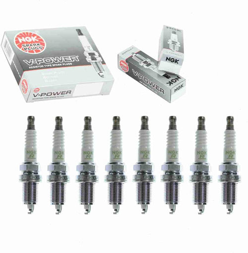 8 Pc NGK V-Power Spark Plugs Compatible with Dodge Ram 1500 Van 5.2L 5.9L V8 1999-2003