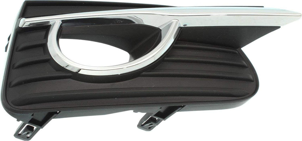 Fog Lamp Molding Compatible with 2014-2017 Infiniti Q50 Cover Finisher with Chrome Bezel Base/(Hybrid Standard Type)/Premium Models Passenger and Driver Side