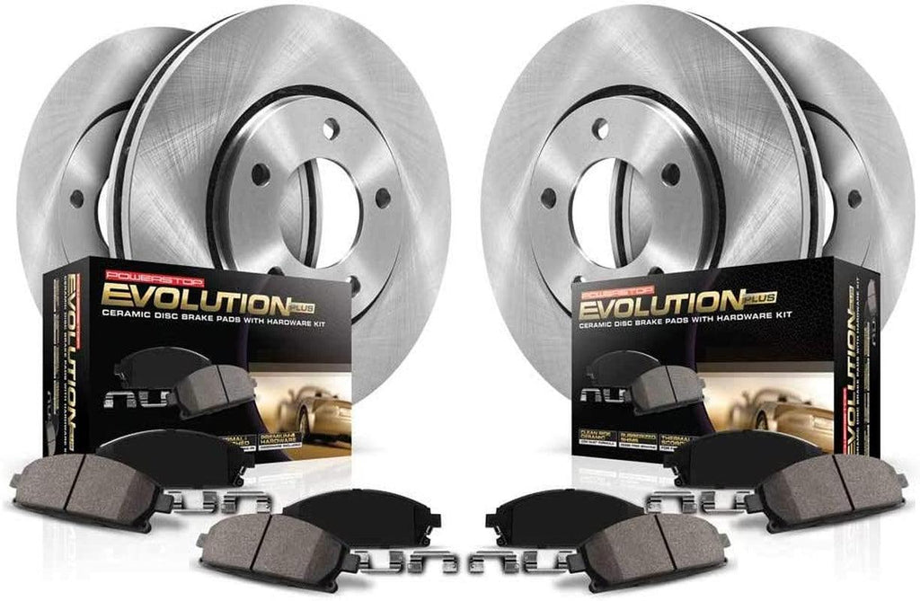 KOE8008 Autospecialty Front and Rear Replacement Brake Kit-Oe Brake Rotors & Ceramic Brake Pads