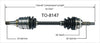 TO-8147 CV Axle Shaft
