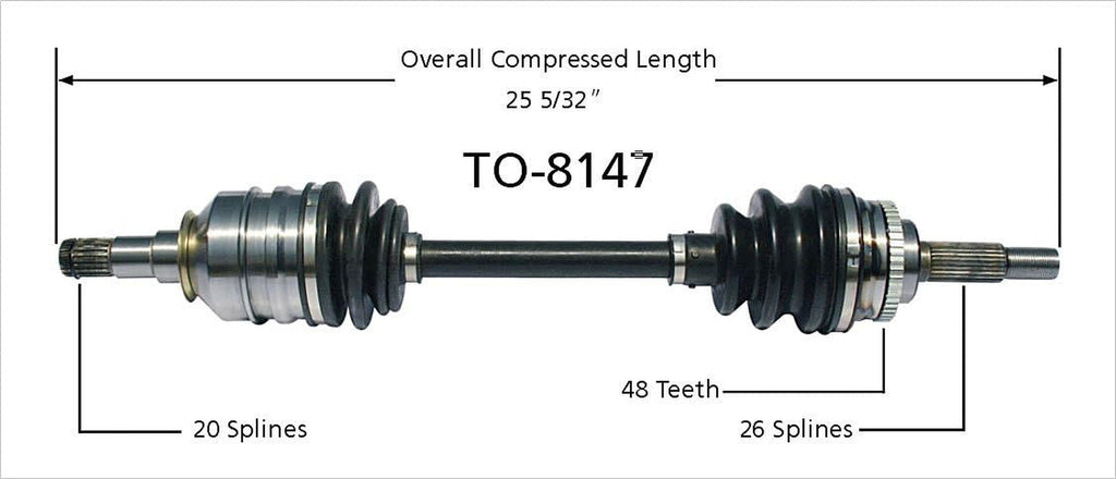 TO-8147 CV Axle Shaft