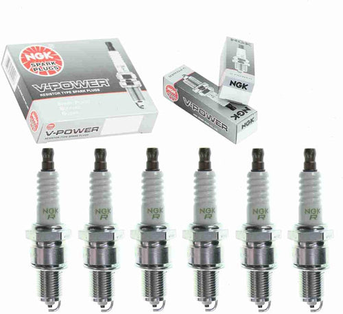 6 Pc NGK V-Power Spark Plugs Compatible with Toyota Land Cruiser 3.9L 4.0L 4.2L L6 1967-1989