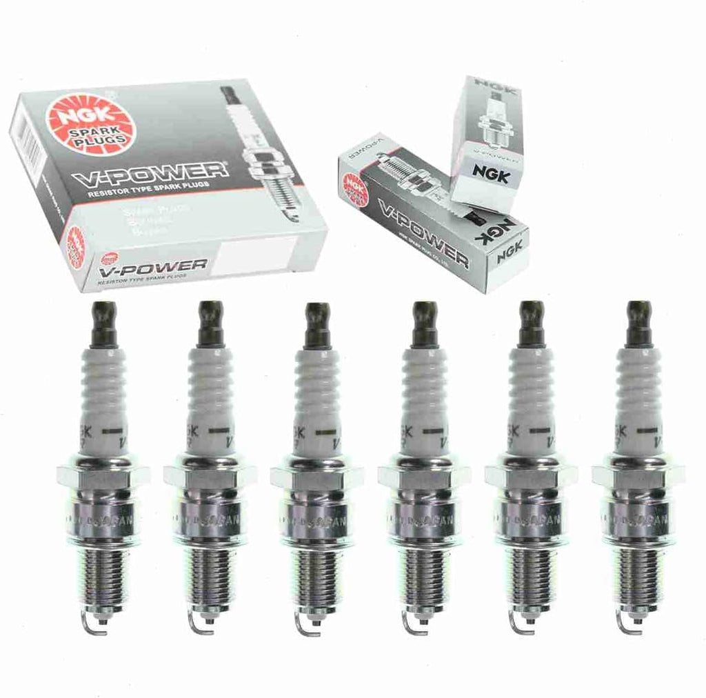6 Pc NGK V-Power Spark Plugs Compatible with Chrysler Town & Country 3.3L 3.8L V6 1990-2000