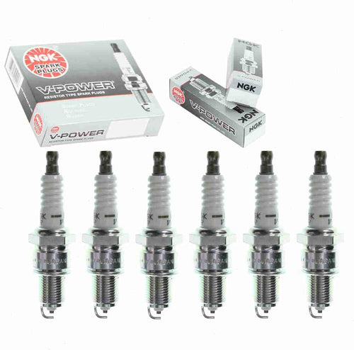 6 Pc NGK V-Power Spark Plugs Compatible with Chrysler Town & Country 3.3L 3.8L V6 1990-2000