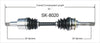 SK-8020 CV Axle Shaft