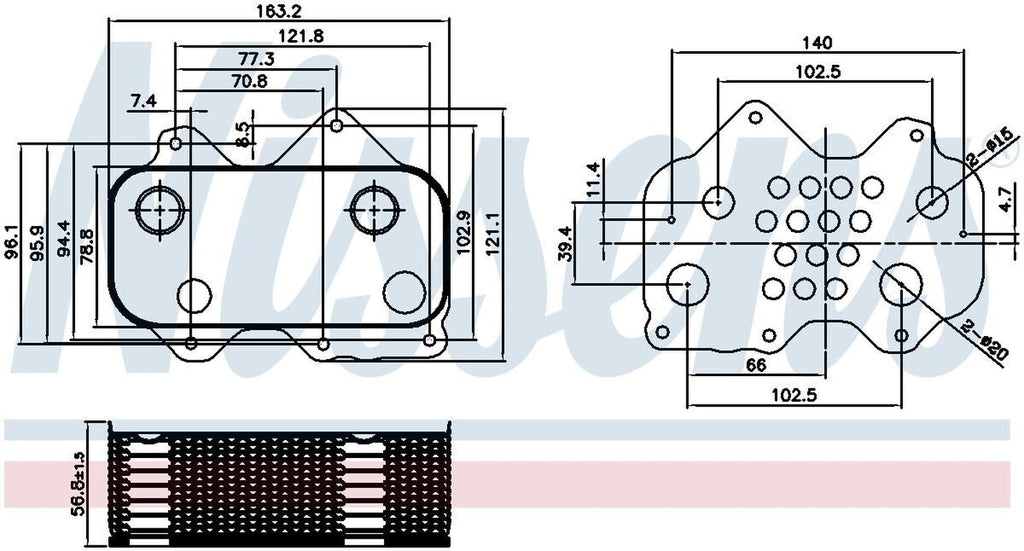 Nissens Engine Oil Cooler for A8 Quattro, Phaeton, A6 Quattro, RS6, S6, S8 90712