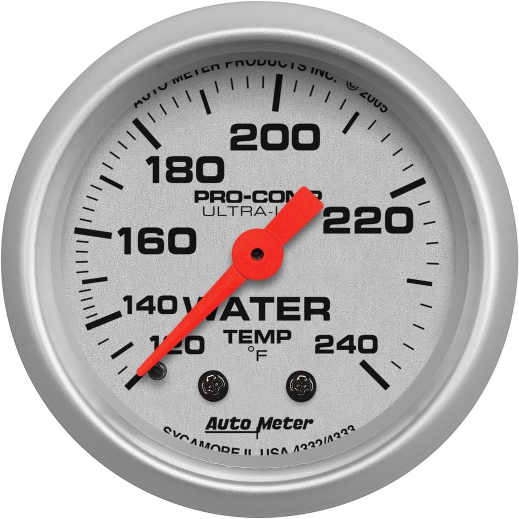 4332 Ultra-Lite Mechanical Water Temperature Gauge , 2 1/16"