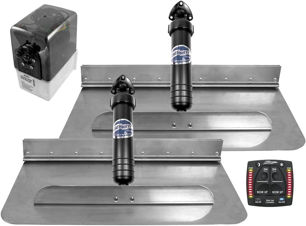 2412OBI Standard (Classic) Hydraulic Trim Tab System with One Box Indication Unit - 24" X 12"