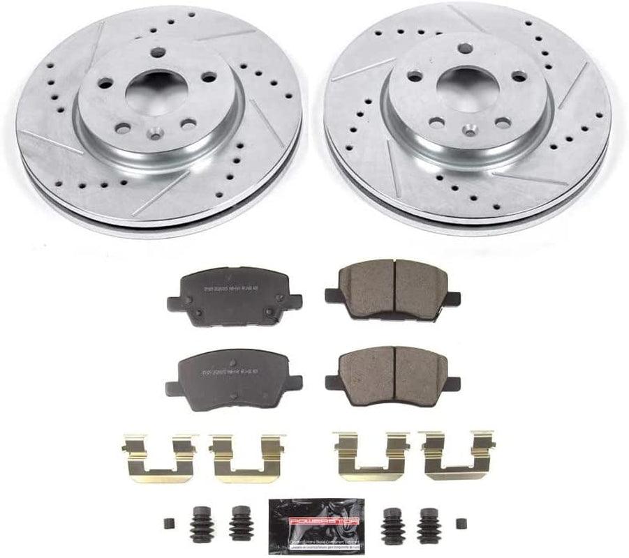 K8635 Z23 Front Brake Kit-Drilled/Slotted Brake Rotors & Carbon Ceramic Brake Pads