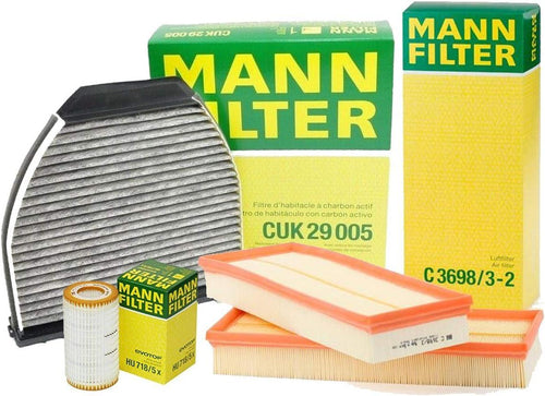 Mann Oil Air Carbon Cabin Filter Service Kit for Benz W204 W212 X204 C300 GLK350 Naturally Aspirated