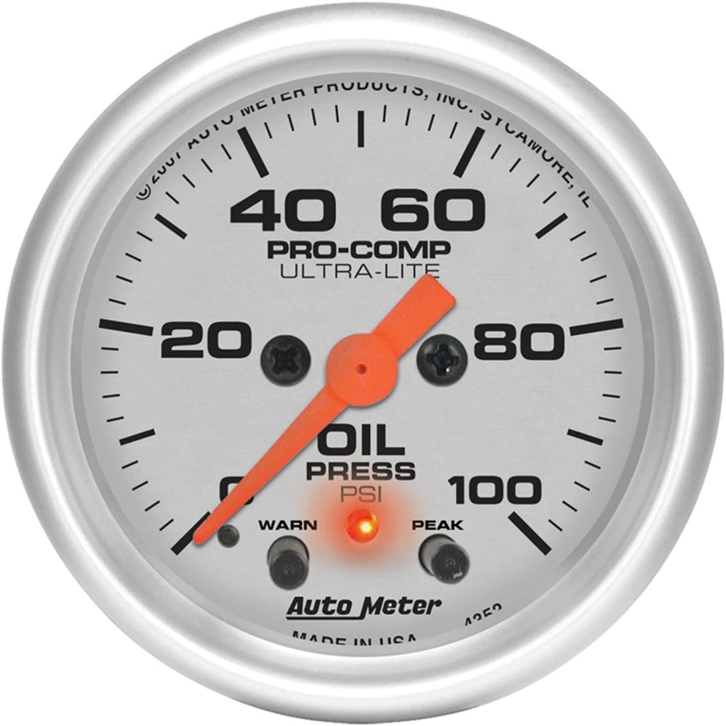 4352 Ultra-Lite Electric Oil Pressure Gauge,2.3125 In.