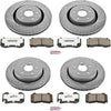 K2876-26 Front and Rear Z26 Carbon Fiber Brake Pads with Drilled & Slotted Brake Rotors Kit