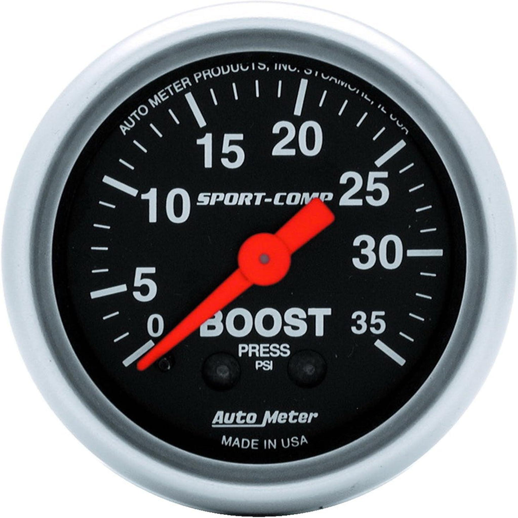 3304 Sport-Comp Mechanical Boost Gauge 2.3125 In.