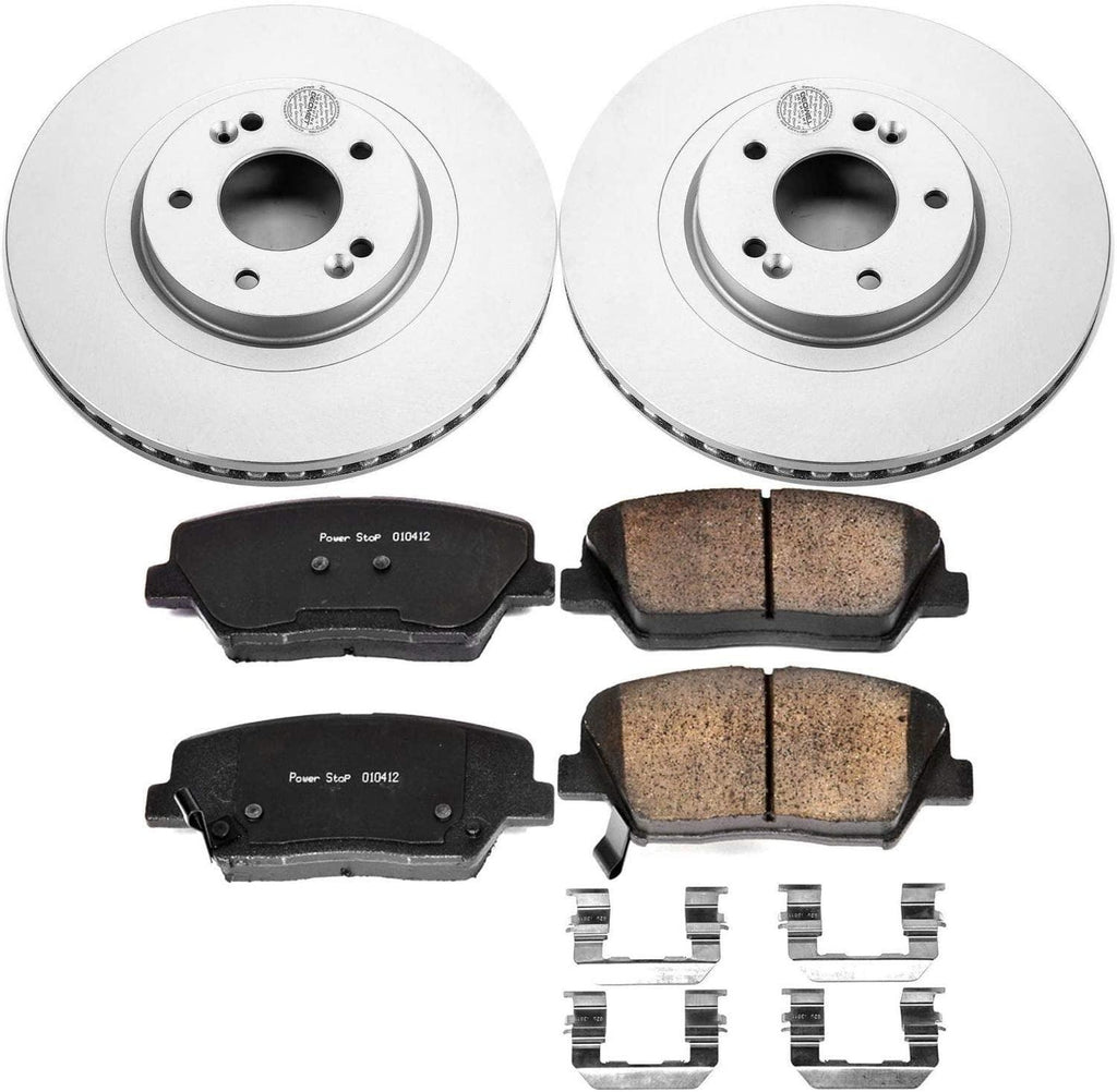 CRK7064 Coated Brake Rotor and Ceramic Brake Pads- Front