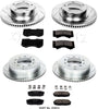 K2813 Front and Rear Z23 Carbon Fiber Brake Pads with Drilled & Slotted Brake Rotors Kit