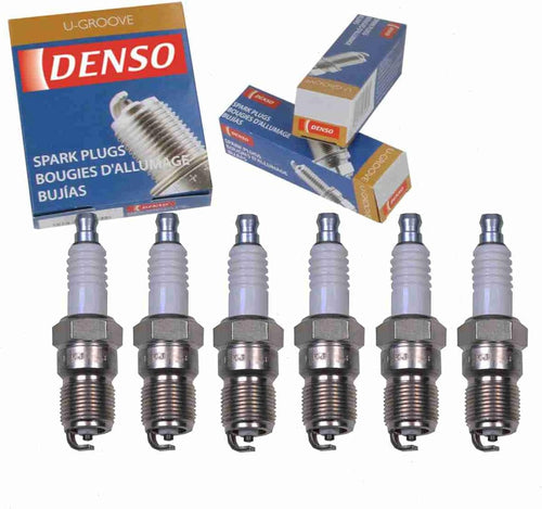 6 Pc DENSO Standard U-Groove Spark Plugs Compatible with Buick Regal 3.1L 3.8L V6 1990-2003