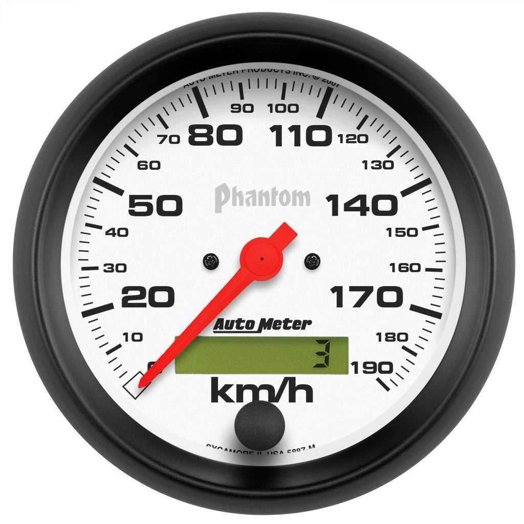 3-3/8 in. SPEEDOMETER 0-190 KPH PHANTOM - greatparts