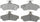 Silver 14D1048C Ceramic Rear Disc Brake Pad Set with Wear Sensor