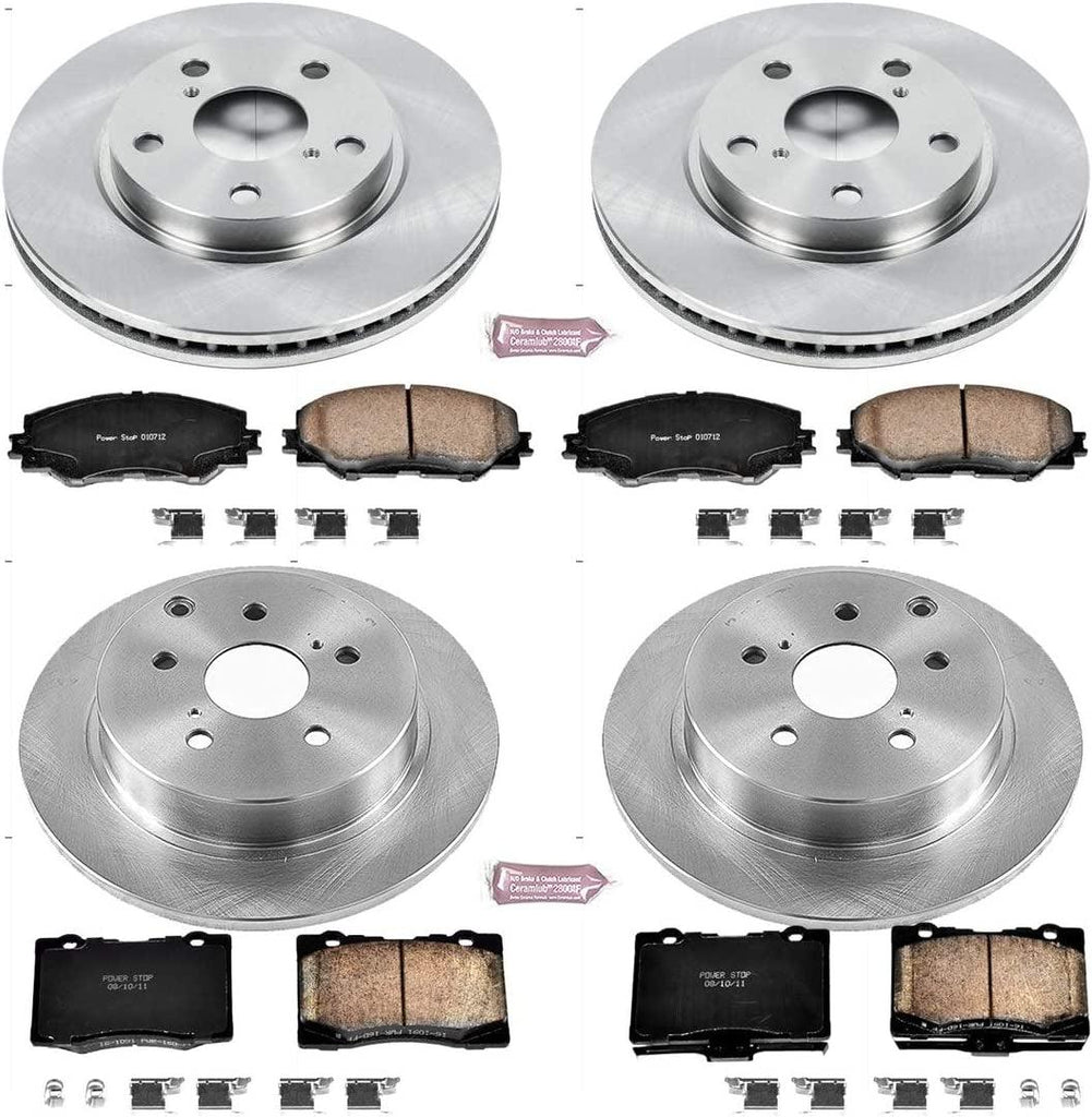 KOE6763 Autospecialty Front and Rear Replacement Brake Kit-Oe Brake Rotors & Ceramic Brake Pads