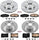 KOE6763 Autospecialty Front and Rear Replacement Brake Kit-Oe Brake Rotors & Ceramic Brake Pads