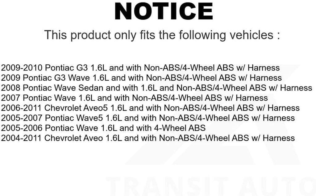 Mpulse Front Right ABS Wheel Speed Sensor SEN-2ABS0131 for Chevrolet Aveo Aveo5 Pontiac G3 Wave Wave5