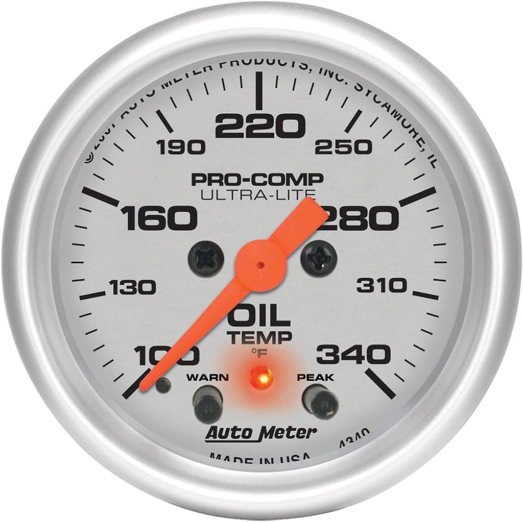 4340 Ultra-Lite Electric Oil Temperature Gauge
