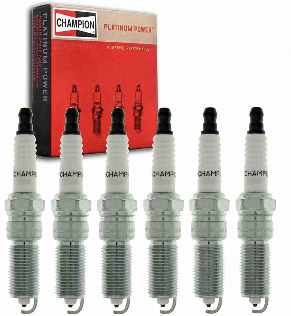 6 Pc Champion Platinum Spark Plugs Compatible with Dodge Magnum 2.7L V6 2005-2006