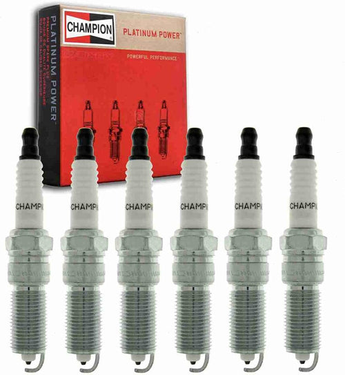 6 Pc Champion Platinum Spark Plugs Compatible with Dodge Magnum 2.7L V6 2005-2006