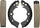 Gold 17638B Bonded Rear Drum Brake Shoe Set