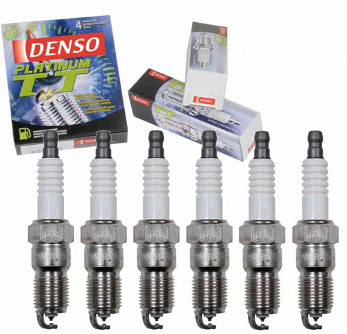 6 Pc DENSO Platinum TT Spark Plugs Compatible with Chevrolet Camaro 3.1L 3.8L V6 1991-2002