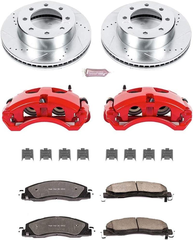 KC5411-36 Z36 Truck & Tow Front Caliper Kit-Drilled/Slotted Brake Rotors, Carbon-Fiber Ceramic Brake Pads, Calipers