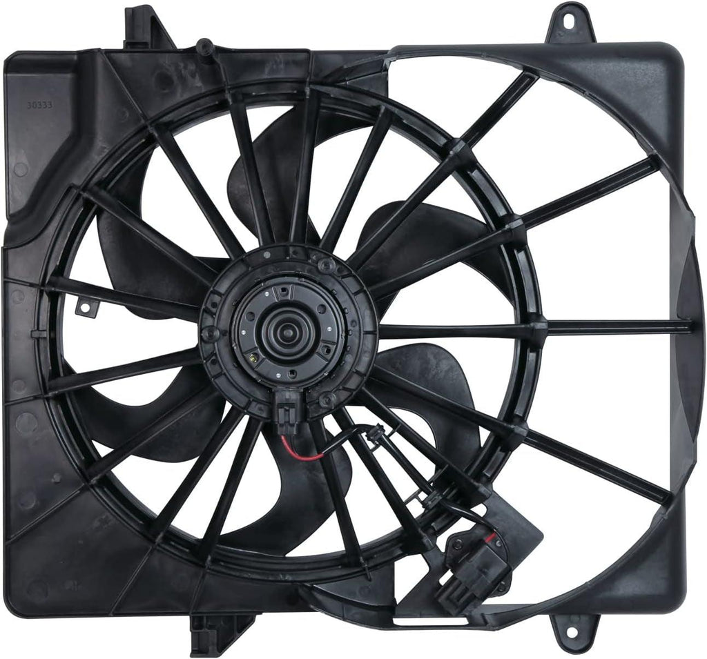 621690 Cooling Fan Assembly Compatible with 2007-2011 Dodge Nitro , Black