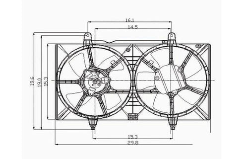 620420 for Nissan Replacement Radiator/Condenser Cooling Fan Assembly Fits 2006 Nissan Altima