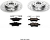 Power Stop K981 Rear Z23 Carbon Fiber Brake Pads with Drilled & Slotted Brake Rotors Kit
