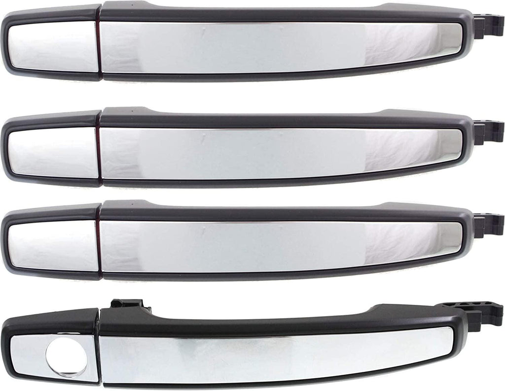 Front and Rear Exterior Door Handle Set of 4 Compatible with 2013-2015 Chevrolet Malibu and 2011-2013 Camaro Primed Driver and Passenger Side