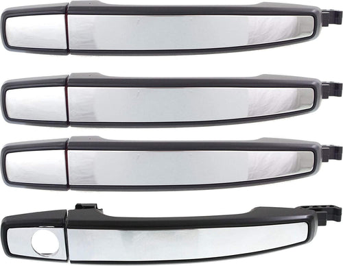 Front and Rear Exterior Door Handle Set of 4 Compatible with 2013-2015 Chevrolet Malibu and 2011-2013 Camaro Primed Driver and Passenger Side