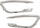 Driver and Passenger Side Grille Trim Set of 2 Compatible with 2017-2020 Lincoln MKZ Chrome