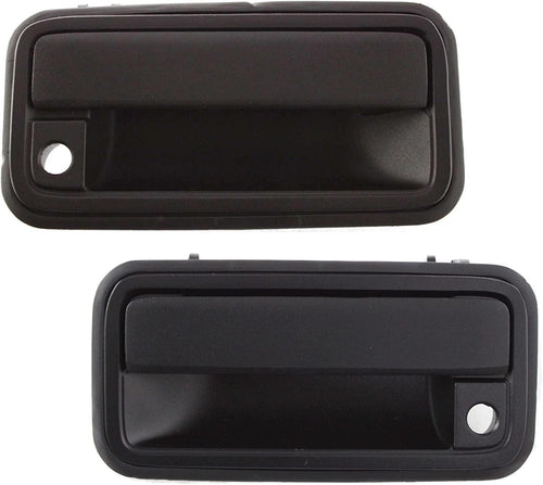 Front, Driver and Passenger Side Exterior Door Handle Set of 2 Compatible with 1988-1999 Chevrolet K1500, 1995-2000 Tahoe, 1988-1999 C1500 & 1992-1994 Blazer, Textured Black