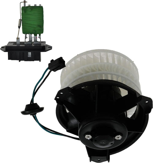 A/C AC Heater Blower Motor W/Fan Cage & Resistor Kit Front Compatible with Chrysler Dodge