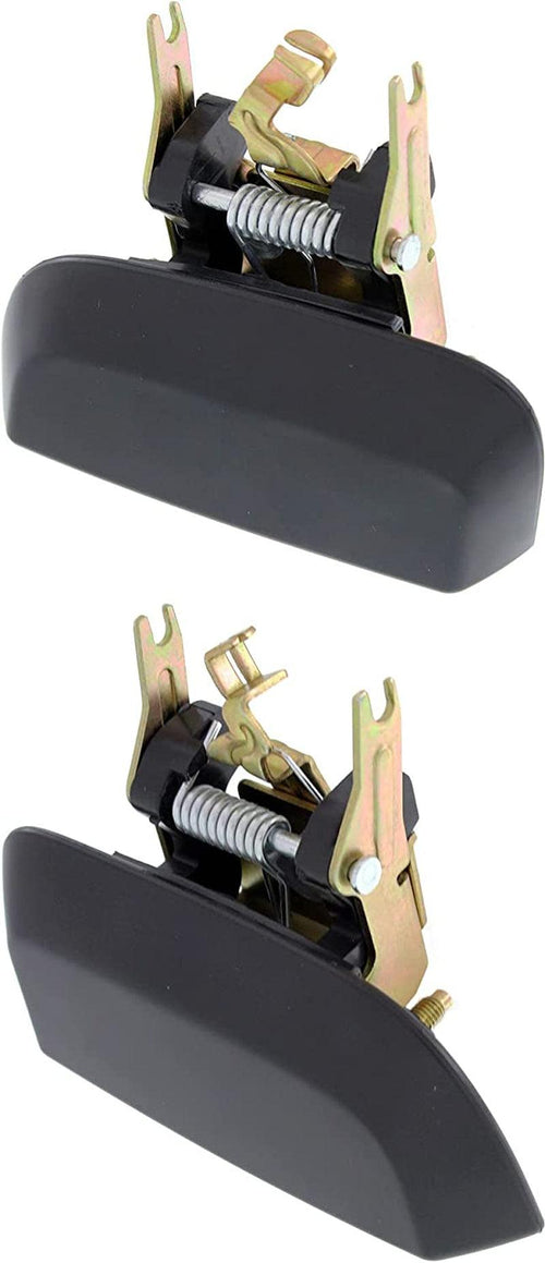 Rear Exterior Door Handle Set of 2 Compatible with 2005-2012 Nissan Pathfinder, 2005-2015 Xterra Smooth Black Driver and Passenger Side